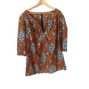 TORY BURCH 100% Linen Tunic blouse. Size 2